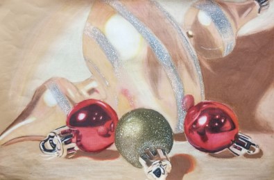 Painting of Christmas ornaments